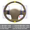 Car Auto Braid On Steering Wheel Cover Wrap for Nissan Armada 2004-2014 2015 Dark Gray Grey Biege Black Steering-Wheel Protector