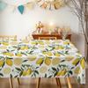 Lemon Print Rectangle Table Cloth for Table Decor Holiday Party Waterproof Reusable Tablecloth for Tables Kitchen Dining Patio