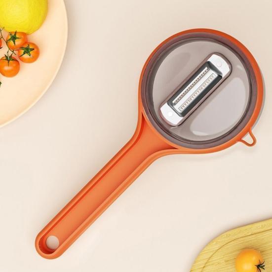 Stainless Steel Vegetable Peeler with Catcher Box Double-Sided Efficient Peeling Machine Multi-function Peelers for Home Kitchen Cooking