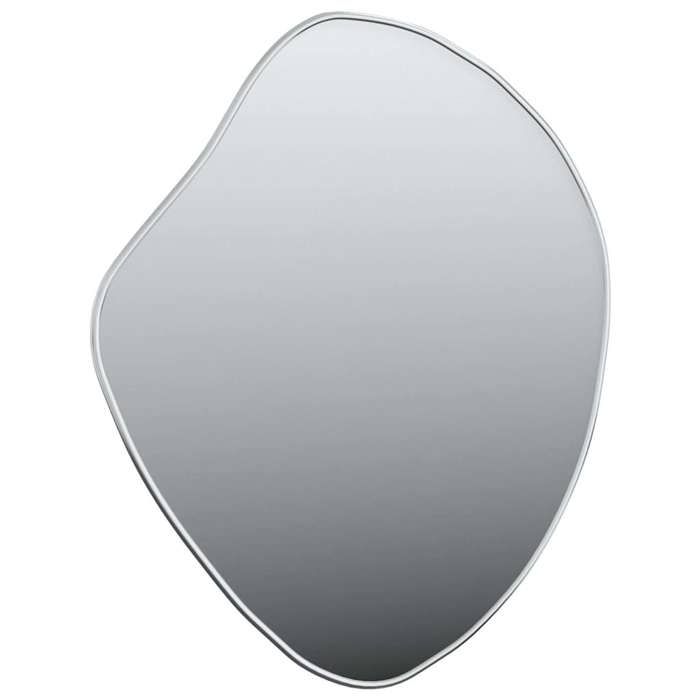 VidaXL Mural Miroir de Maquillage Coiffeuse Cosmétique Décoration de Chambre à Coucher Salle de Bain Salon Intérieur Argenté 348248