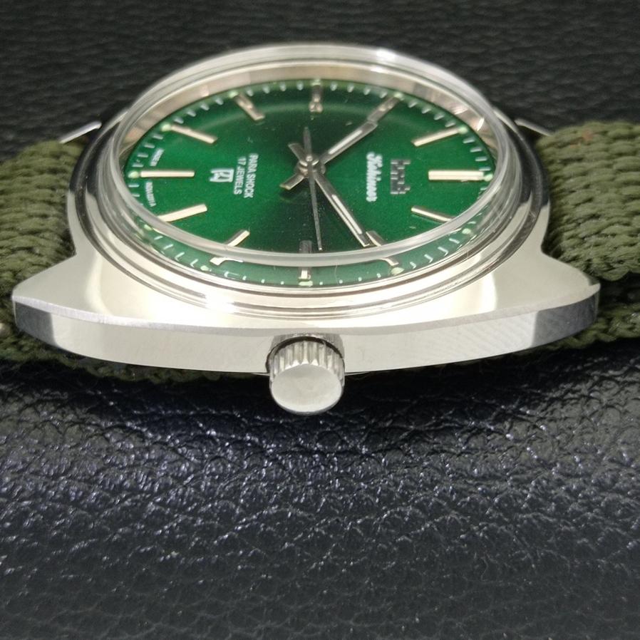 AUTHENTIC HMT INDIAN HAND-WINDING GREEN DIAL WRIST WATCH A426480-2