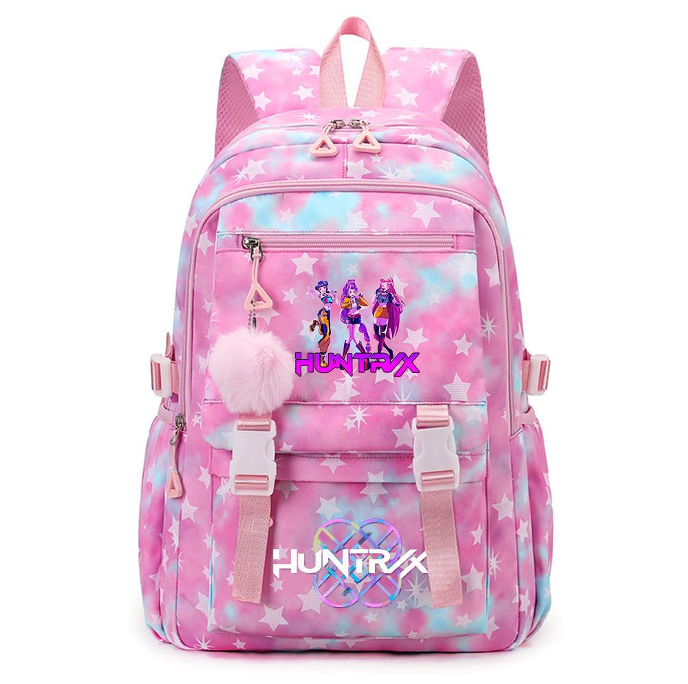 Anime K-Pop Demon Hunters Printed Backpack Large Capacity Bookbag Laptop Unisex Student Boy Girl School Bag Large Capacity Travel Outdoor Bag Gift