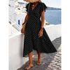 Europe, America 2026 summer new beach vacation irregular straps temperament polka dot dress