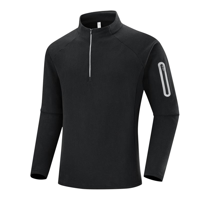 Polar Fleece Half Zipper Fleece Jacket Men's Hoodie Pullover Warm Fleece Jacket