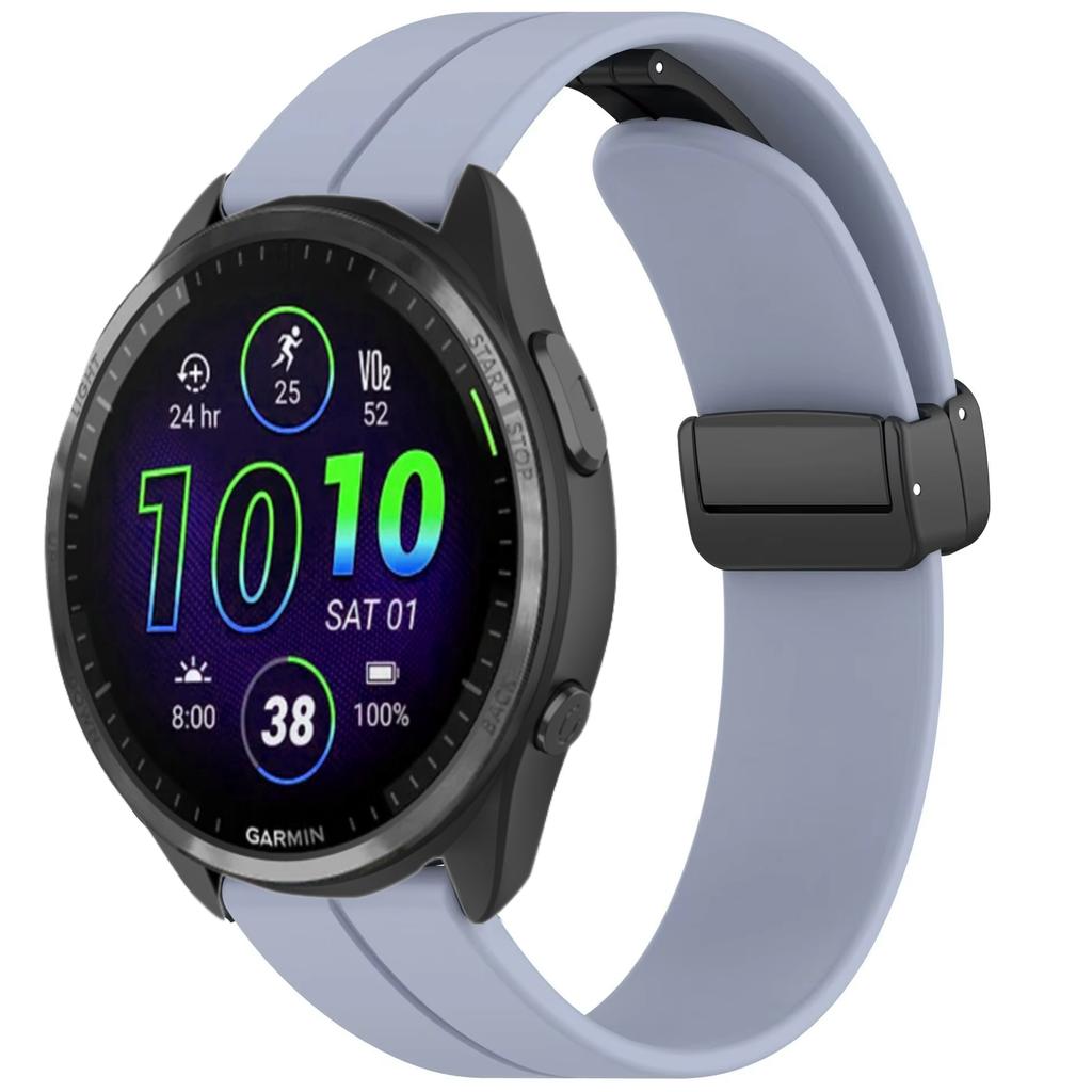 20mm 22mm Silicone Strap for Garmin Forerunner 965 265 165 55 970 570 Magnetic Wristband for Garmin Vivoactive 5/6/Venu 3 Correa