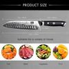 Couteau de chef - shan zu - santoku - acier damas japonais - 67 couches - ultra-tranchant 15°