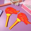 2pcs Simulation Prop Realistic Flameless Paperboard Torch Lightweight Sports Meet Party Performance Decorative Prop For Kids