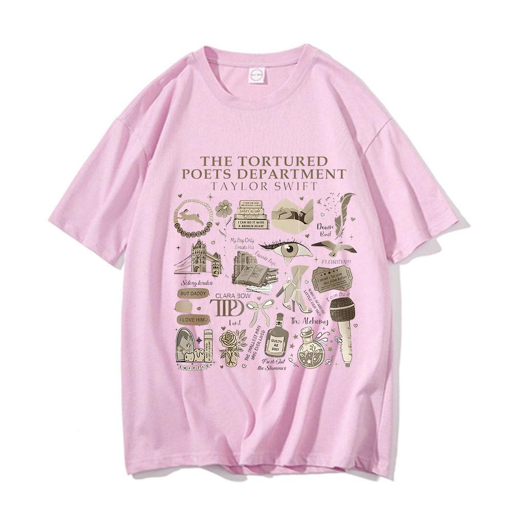 New Album The Tortured Poets Department TTPD Shirt Accessories TS All's Fair in Love and Poetry Cotton T-shirt Graphic Tees Men