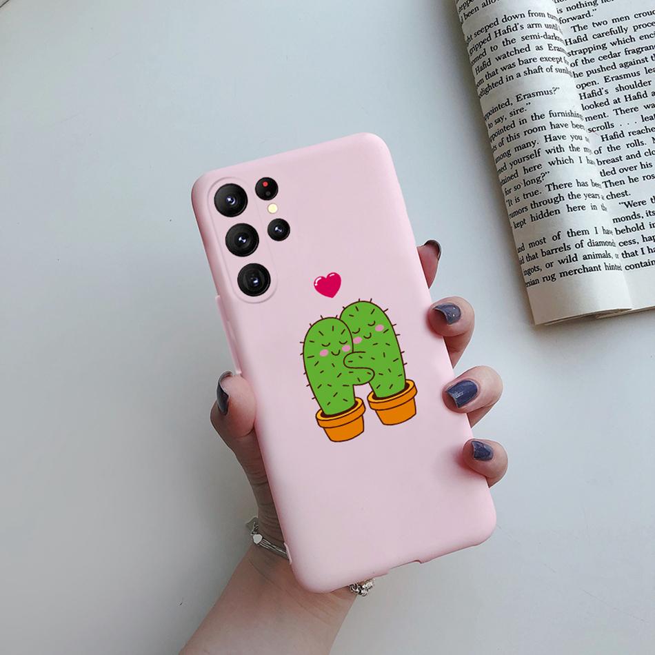 For Samsung S23 Ultra Case S23 Plus Cute Cactus Back Cover Silicone Phone Case For Samsung Galaxy S23 Ultra S 23 Plus Soft Cases