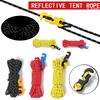 4pcs High Strength Reflective Tent Ropes Reinforced Windproof Canopy Camping Accessories with Adjustable Safety Buckles