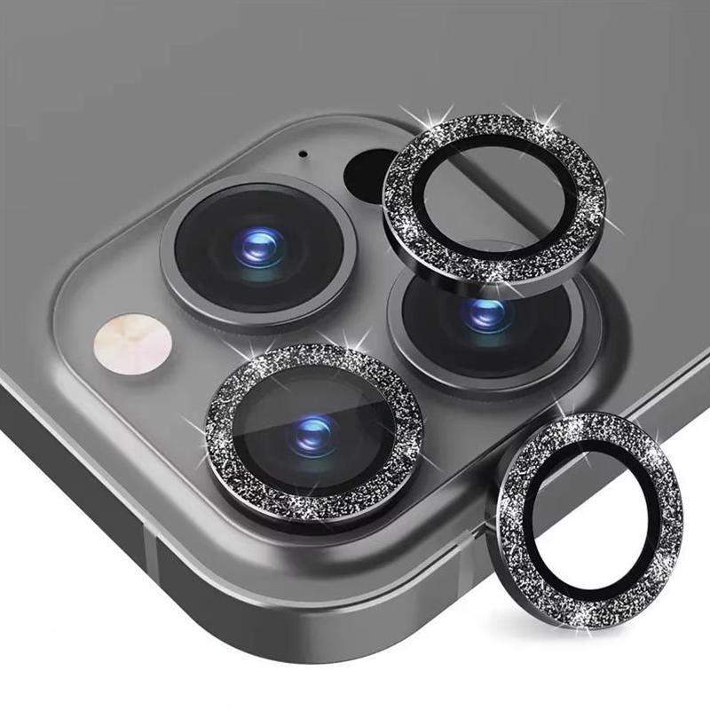 Glitter Camera Lens Protector Cover For IPhone 16 15 Pro Max 13 11 Pro 14 15 Plus 12 Mini Tempered Glass Protection Accessories