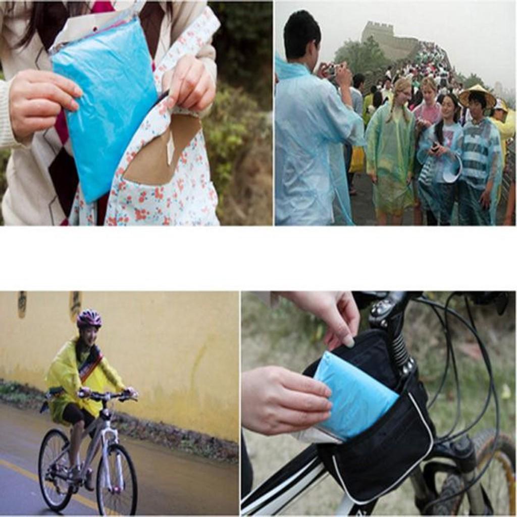 1PCS Disposable Adult Emergency Waterproof Rain Coat  Hiking Camping Hood