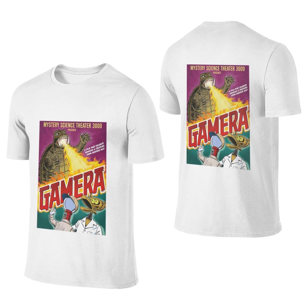 Mst3k Gamera Active Couple Style Reversible Tshirt Sports Street Korean Atmosphere Unisexs Tshirts