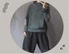 Women's Ethnic Patchwork Thermal Fleece Pullover - Mock Neck, Autumn/Winter, Loose Fit