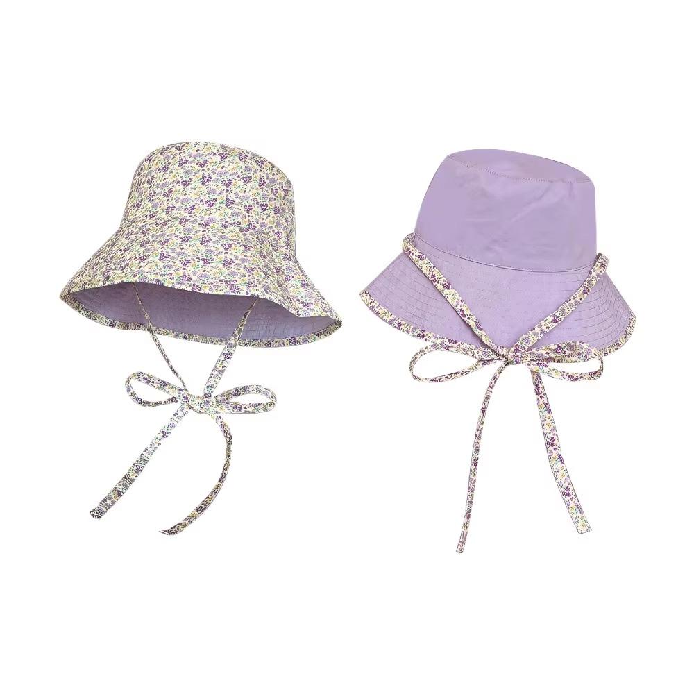 Double Sided Women Fisherman Hat Floral Print Summer Sun Hats Panama Bucket Hats  Outdoor Travel