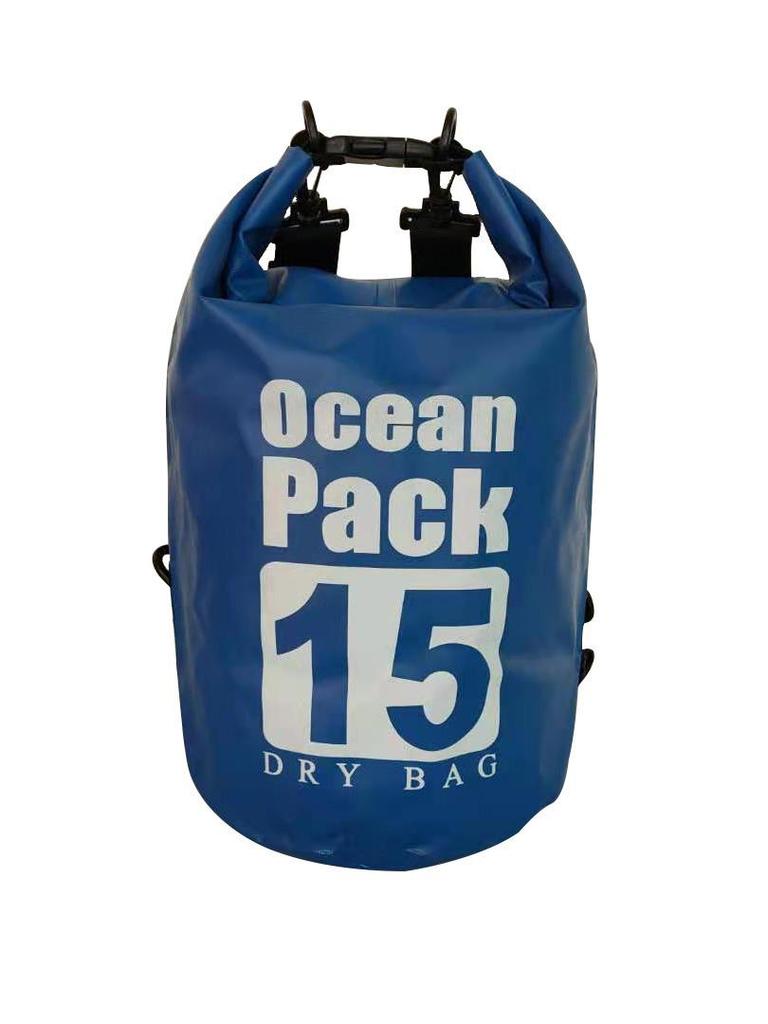 Waterproof Outdoor Sports Dry Bag: Single/Double Shoulder, PVC Thickened Mesh, Lightweight for Beach, Rafting & Swimming.
