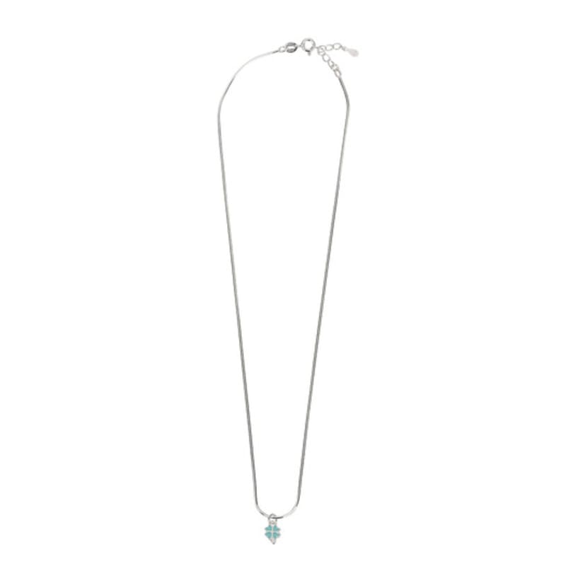 Charmy Silver Mint Clover-necklace