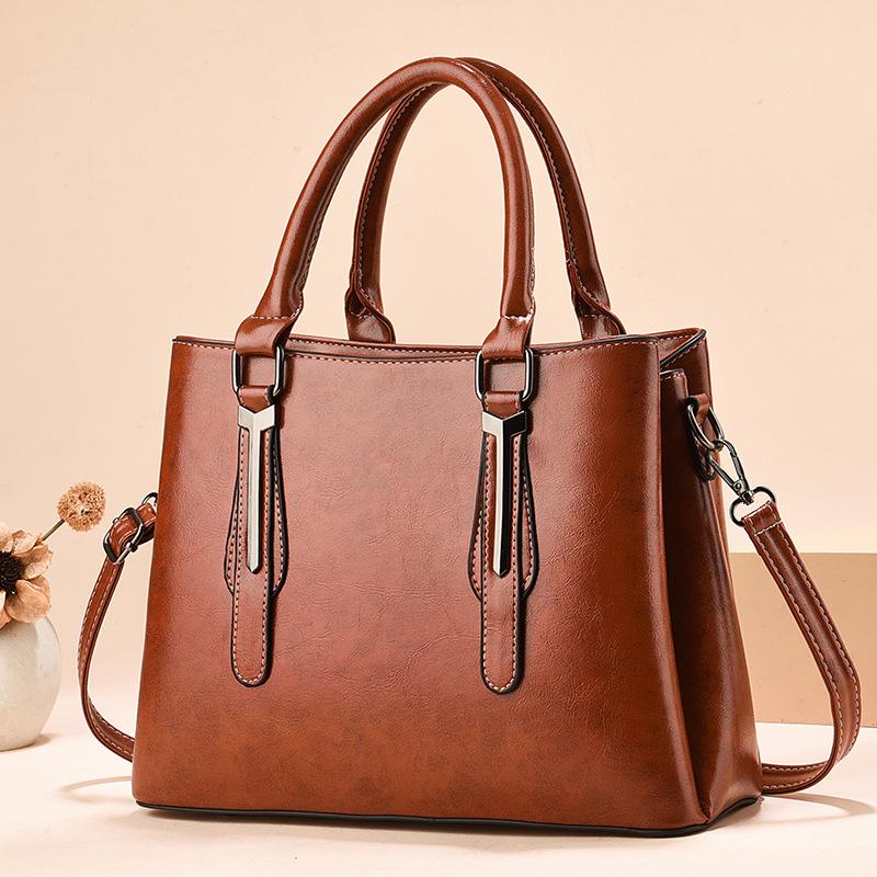Large Capacity Sense Fashion Trend Women's Shoulder Bag Atmospheric Simple Contrasting Color Handbag Bag