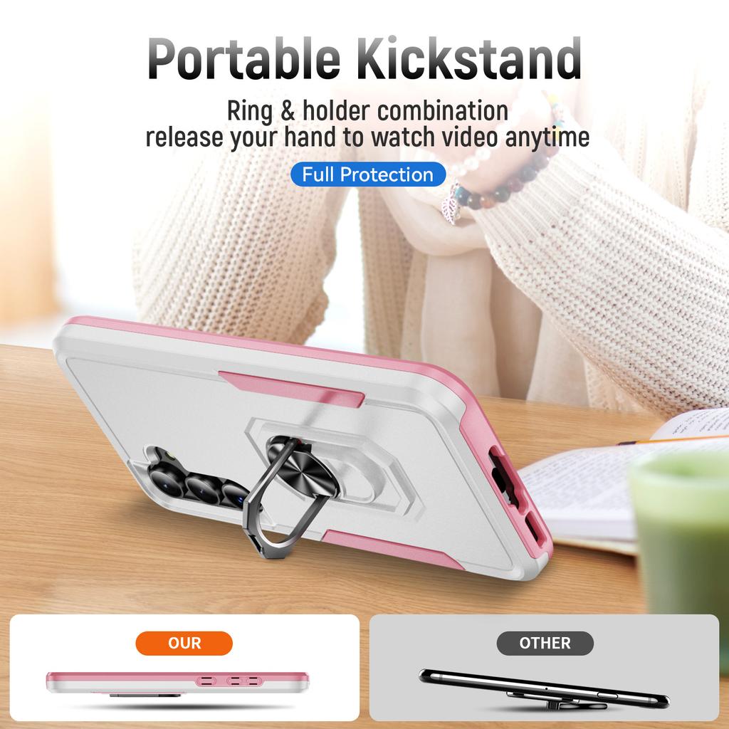 Für Samsung Galaxy A55 5G/A35 5G Hülle Militärischer Grad Ring Ständer PC+TPU Handyhülle