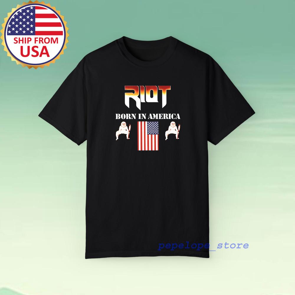 

Riot Born In America Men#039;s Black Size S5XL Unisex T-Shirt XXL