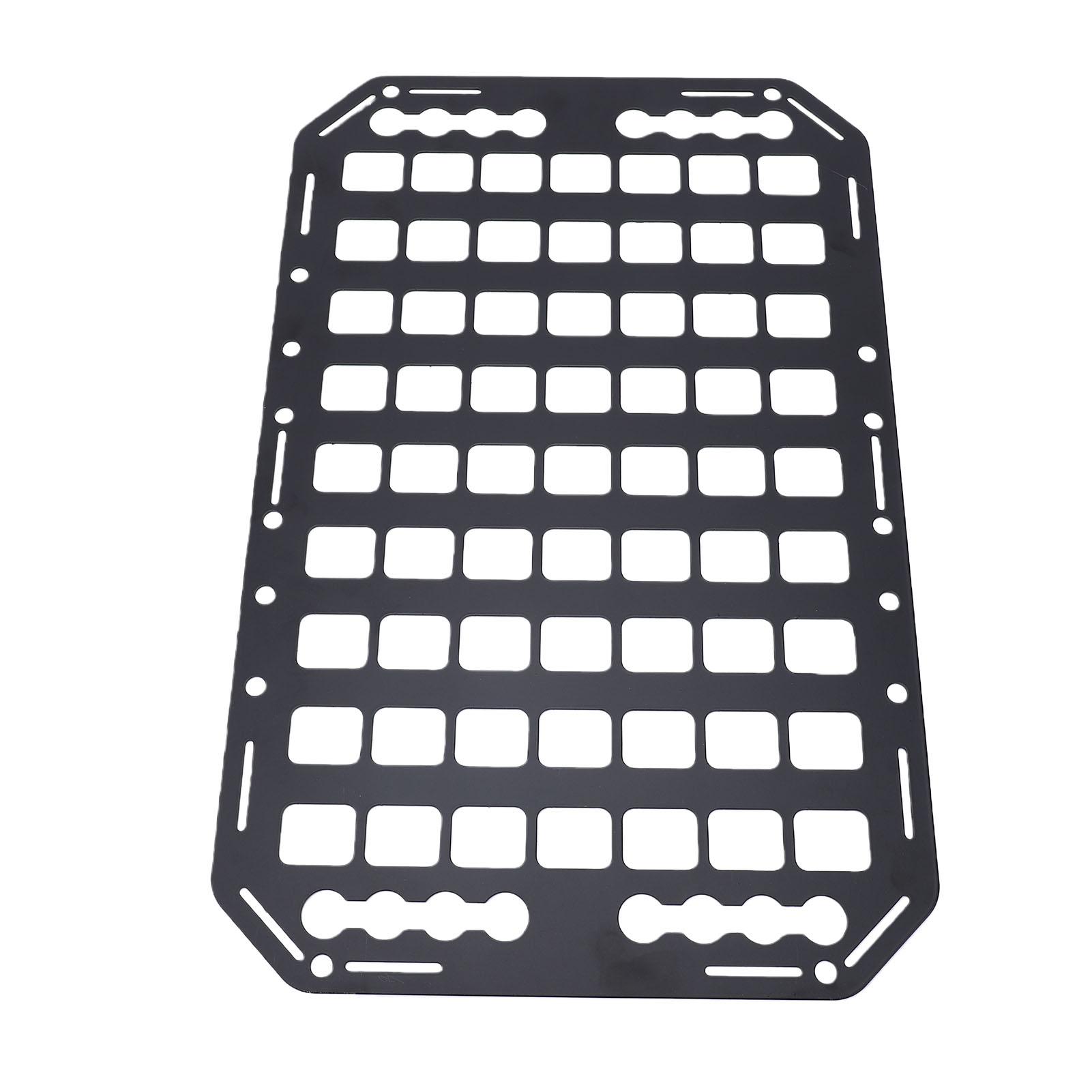 Backpack Molle Panel 19.09x12.2in Alloy Steel Insert Molle Panel Car Seat Back Organizer with Handle