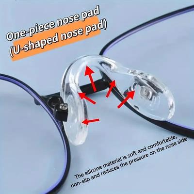 1/5/10pcs U Shape Silicone Conjoined Eyeglass Soft Nose Pads for Glasses Anti-Slip Insert Nose Pad