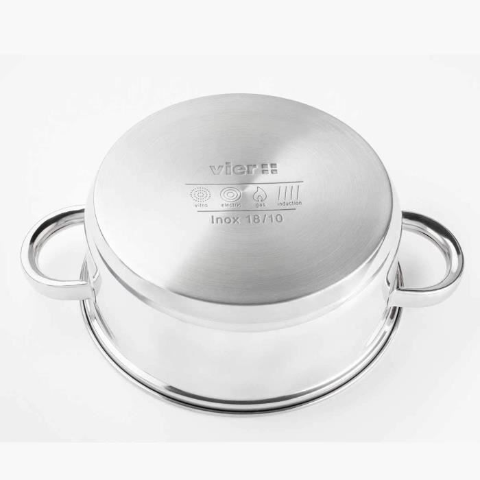 Casserole - vier - ci30 - 30 cm - acier inoxydable 18/10 - induction