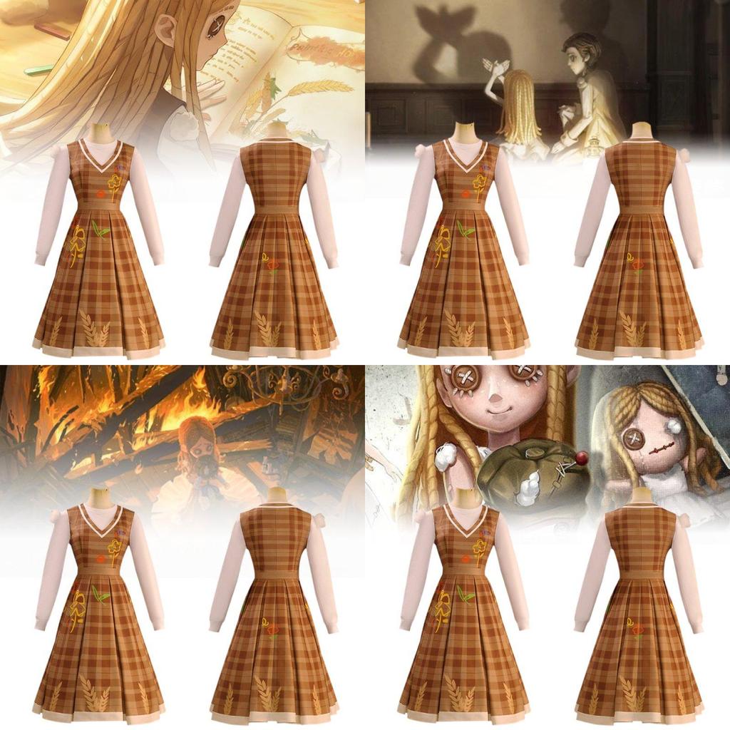 Charming Japanese Anime Style Girl's Autumn Adventure Cosplay Costume For Kids