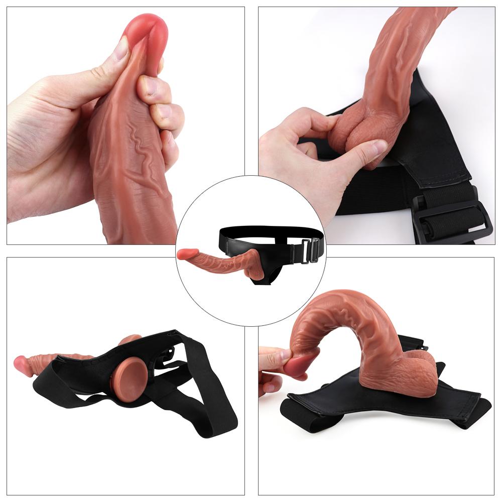 Pene Silicona Women's Strap-on Realistic Dildo Pants for Women Strapon Dildos with Rings Women Strapon Harness Belt  Sex Toy