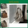 Fashionable Large Capacity Fall Casual Minimalist Tote Bag For Women In Khaki Brown And White