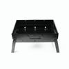 Grande barbecue pieghevole portatile nero, griglia per barbecue, barbecue da esterno, carbone, viaggio, picnic