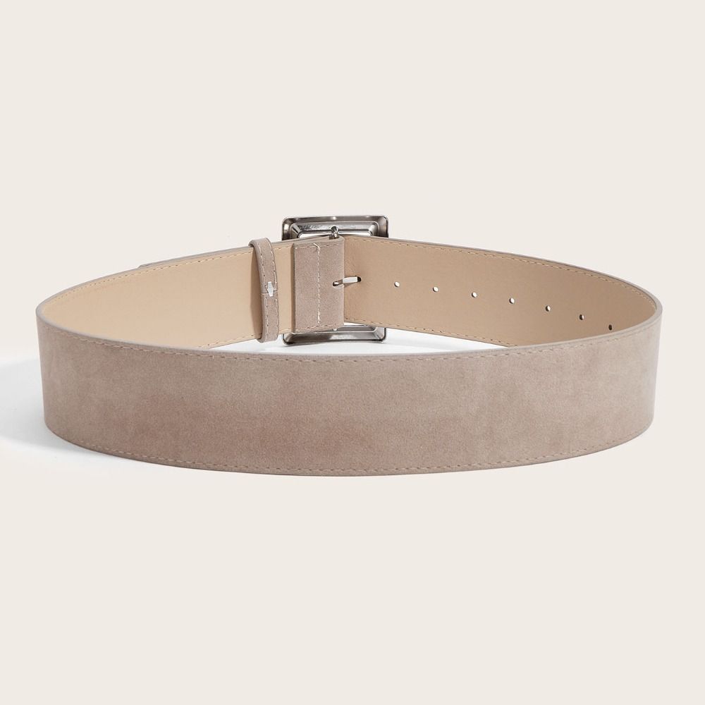 Trendy Suede Leather Wide Belt Luxury Design Business Waist Strap Trouser Dress Belts  Gifts