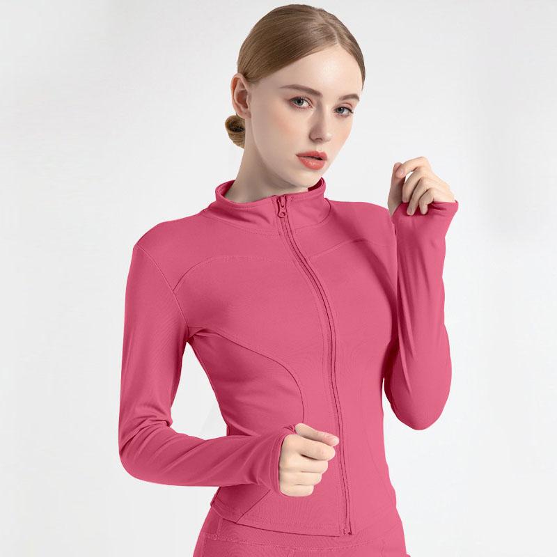 Women‘s Tights Sports Clothes Tracksuits Work Out Fitness Jacket Zipper Long Sleeve Coat Running GYM Yoga Tops