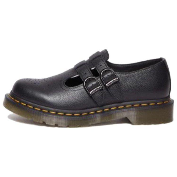 Dr. Martens 8065 Leather Comfortable Versatile Slip-Resistant Durable Mary Jane Shoes Women shoes Black 30692001