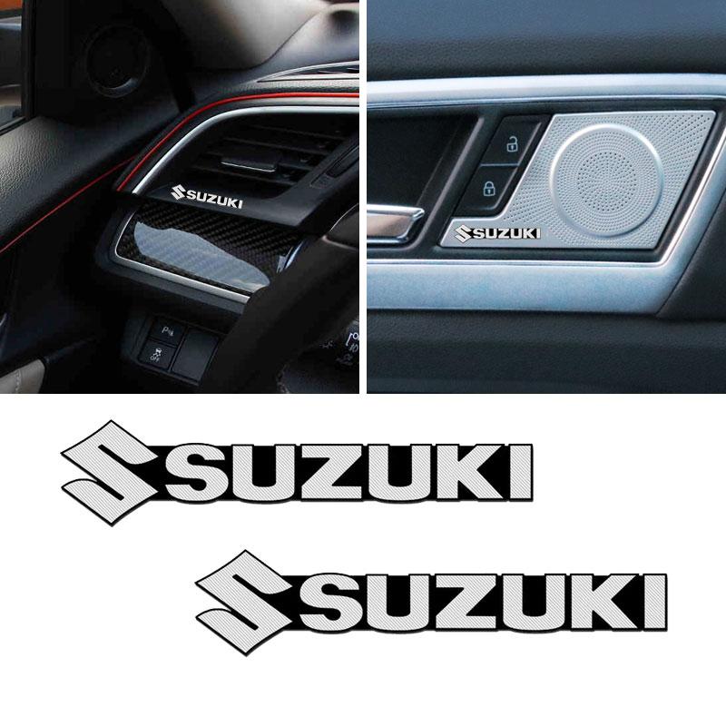 2/4Pcs 3D Aluminum Car Audio Speaker Decorate Badge Sticker for Suzuki Swift SX4 Samurai Sport Jimny Grand Vitara Alto GW250  Splash Swace