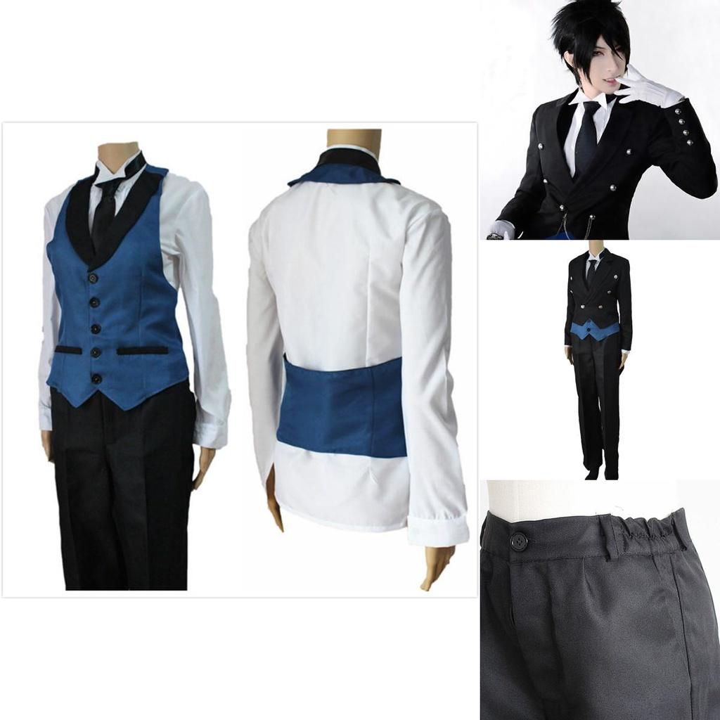 Exquisite Black Butler Kuroshitsuji Sebastian Michaelis Uniform Cosplay Costume Suit