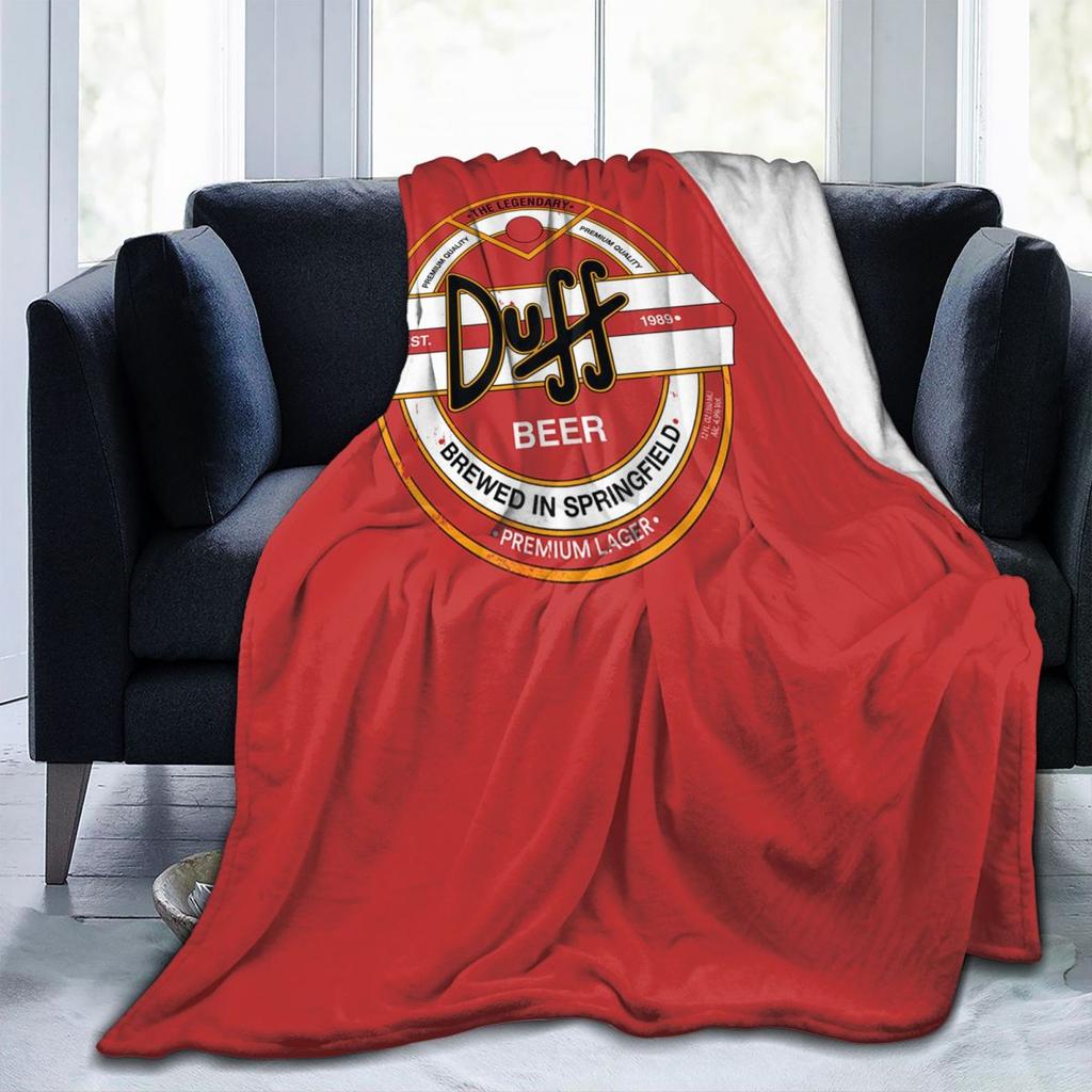 Duff Beer Blanket Fleece Sofa Throw Blanket Portable for Home Bedroom Office Throws Bedspread Quilt
