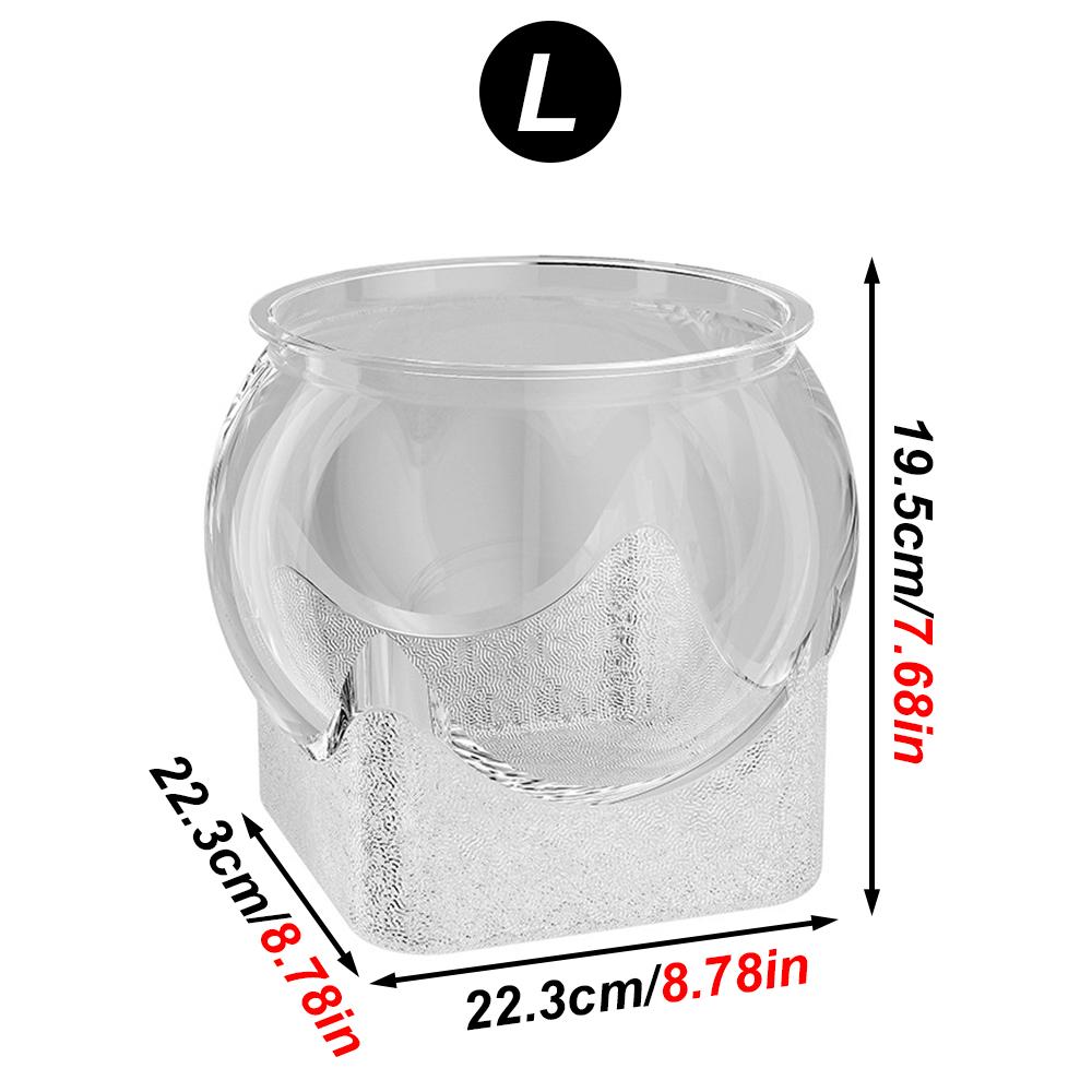 Stabiler Klarer Runder Fischtank Bruchfester Schreibtisch-Aquarium für Haustier-Schildkröten Kleine Fische Innen Außen Dekoratives Fisch-Aquarium