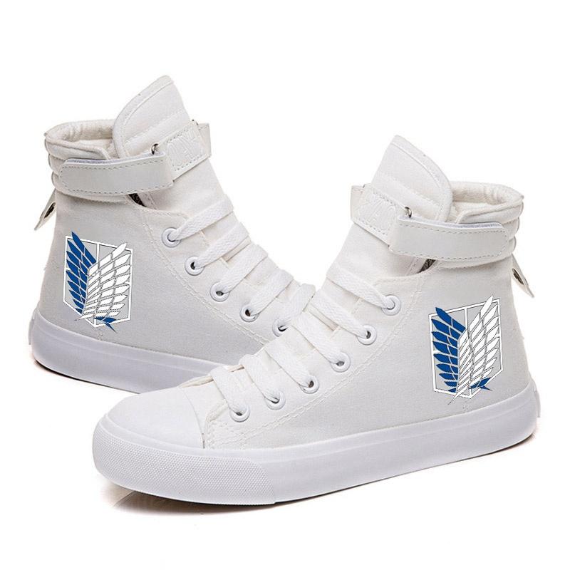 Attack On Titan Aot Levi Ackerman Bedruckte Anime Canvas Schuhe Flache High-Top Bequeme Sneaker Zapatos Chaussure Schuhe