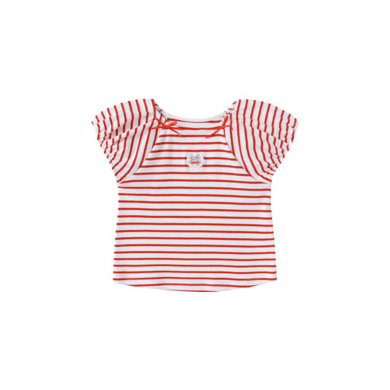 Balabala Girls Striped Short Sleeve T-Shirt 110