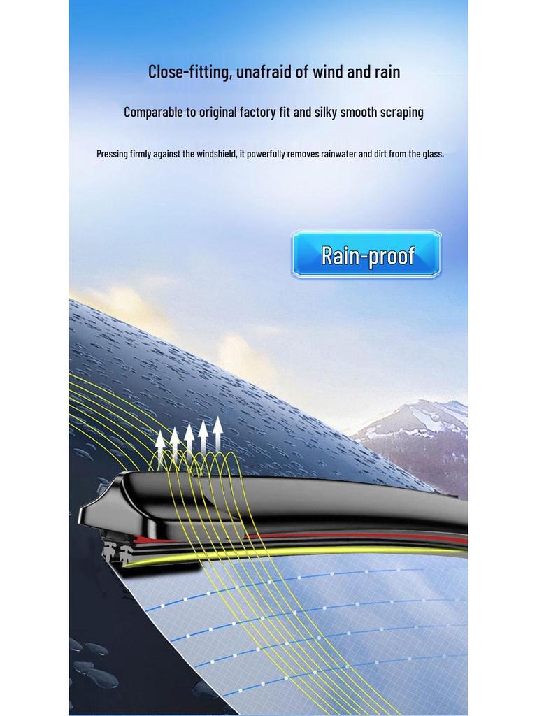 Rahmenloser Leiser Scheibenwischer für Foton Aoling CTX Leichte LKW, Sechs-Schichten-Gummistreifen