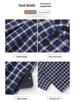 Women's Blue Retro Plaid Double-Breasted Wide-Leg Pants - Zhao Lusi Spring & Autumn Style