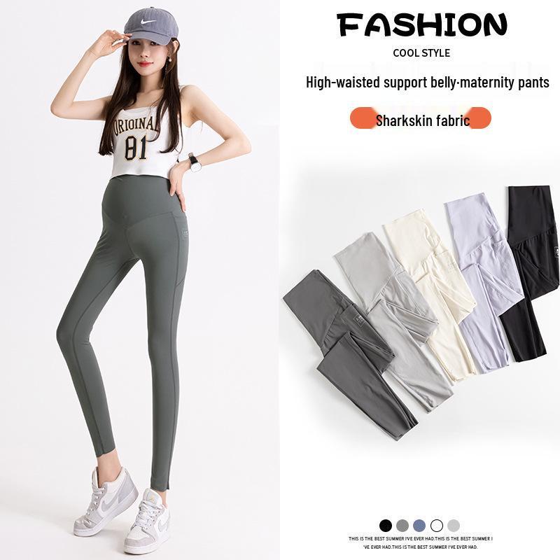 2026 Spring/Summer Slim Fit Maternity Leggings - Stylish, Versatile Belly Support Pants Medium