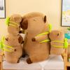 Internet Celebrity Capybara Jun Doll Kapi Bar Dolls Capybara Throw Pillow Cute Kapibara Pop Circle Plush Toy