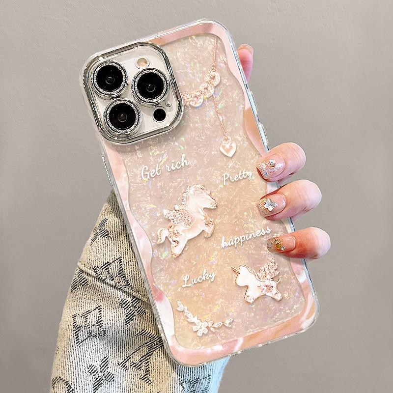 Crystal Pony Phone Case for Apple iPhone 17 Pro Max, 16, 15 Plus, 14 - High-End Textured Shell