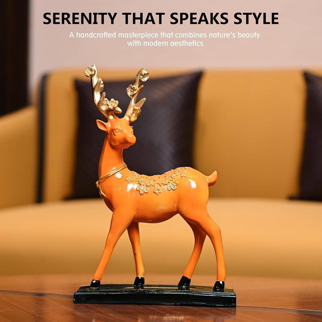 Elegant Reindeer Figurines – Decorative Elk Statues, Modern Deer Sculptures for Living Room, Office & Wedding, Ideal Gift