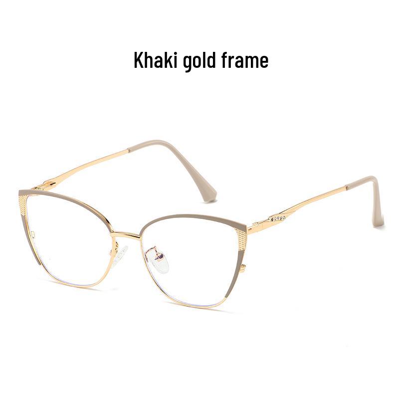 

2025 Color-Changing Cat-Eye Glasses: Anti-Blue Light, Trendy Women s Fashion Frame 0° Anti-Blue Light