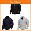 American Retro Style Long Sleeve Zip Up Sweatshirt For Men With Jacquard Pattern