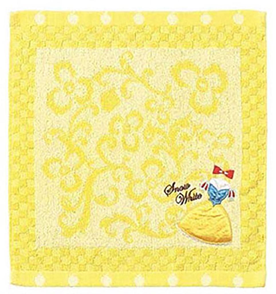 Marushin Hand Disney Princess Snow Approximately 34 x 36 Snow White 2005008700 Towel, White, cm, Dress, Yellow,
