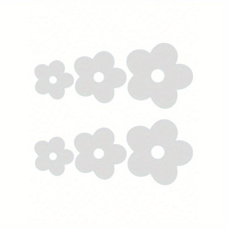 

6pcs Car Rear View Mirror Sticker Decor with Plant & Flower Pattern one-size белый